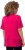 Ulla Popken Double Layer Rounded V-Neck Slim Fit Tee Magenta Pink - Marškinėliai - 
