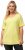 Ulla Popken Double Layer Rounded V-Neck Slim Fit Tee Lemon Yellow - Marškinėliai - 