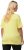 Ulla Popken Double Layer Rounded V-Neck Slim Fit Tee Lemon Yellow - Marškinėliai - 