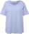 Ulla Popken Double Layer Rounded V-Neck Slim Fit Tee Pale Blue - Marškinėliai - 