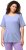 Ulla Popken Double Layer Rounded V-Neck Slim Fit Tee Pale Blue - Marškinėliai - 