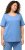 Ulla Popken Double Layer Rounded V-Neck Slim Fit Tee Cloud Blue - Marškinėliai - 
