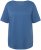 Ulla Popken Double Layer Rounded V-Neck Slim Fit Tee Denim Blue - Marškinėliai - 