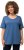 Ulla Popken Double Layer Rounded V-Neck Slim Fit Tee Denim Blue - Marškinėliai - 