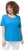 Ulla Popken Double Layer Rounded V-Neck Slim Fit Tee Sapphire Blue - Marškinėliai - 