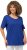Ulla Popken Double Layer Rounded V-Neck Slim Fit Tee Cobalt Blue - Marškinėliai - 