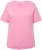 Ulla Popken Double Layer Rounded V-Neck Slim Fit Tee Light Pink - Marškinėliai - 