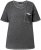 Ulla Popken Cold Dye Ruffle Edge Pocket Tee Graphite Grey - Marškinėliai - 