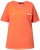 Ulla Popken Cold Dye Ruffle Edge Pocket Tee Coral Pink - Marškinėliai - 