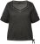 Ulla Popken Cold Dyed Sweetheart Neckline Short Sleeve Tee Graphite Grey - Marškinėliai - 
