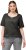 Ulla Popken Cold Dyed Sweetheart Neckline Short Sleeve Tee Graphite Grey - Marškinėliai - 