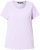 Ulla Popken Ribbed Lettuce Hem Short Sleeve Tee Lavender - Marškinėliai - 