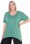Ulla Popken Quick Drying Pointed Hem Stretch Fit Tee Ivy Green - Marškinėliai - 