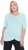 Ulla Popken Antibacterial Short Sleeve Draped Tee Light Turquiose - Marškinėliai - 