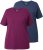 Ulla Popken Eco Cotton Basic T-Shirt 2-Pack Black/Red - Marškinėliai - 