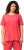 Ulla Popken Essential Round Neck Stretch Tee Dark Coral - Marškinėliai - 
