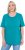 Ulla Popken Essential Round Neck Stretch Tee Teal - Marškinėliai - 