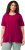 Ulla Popken Essential Round Neck Stretch Tee Magnolia Red - Marškinėliai - 