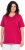 Ulla Popken Essential V-Neck Stretch Tee Dark Raspberry - Marškinėliai - 