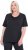 Ulla Popken Quick-Drying Short Sleeve T-Shirt Black - Marškinėliai - 