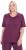 Ulla Popken Quick-Drying Short Sleeve T-Shirt Dark Cherry - Marškinėliai - 