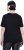 Ulla Popken Satin Trimmed Ribbed Jersey Short Sleeve T-Shirt Black - Marškinėliai - 