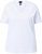 Ulla Popken Satin Trimmed Ribbed Jersey Short Sleeve T-Shirt Snow White - Marškinėliai - 