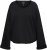 Ulla Popken Rolled Edge Long Sleeve Sweatshirt Black - Megztiniai ir džemperiai - 