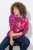 Ulla Popken Ribbon Print Turtleneck Sweatshirt Cherry Red - Megztiniai ir džemperiai - Jaukūs džemperiai ir megztiniai