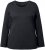 Ulla Popken Basic Round Neck Long Sleeve Slim Fit Cotton Tee Black - Marškinėliai - 