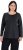 Ulla Popken Basic Round Neck Long Sleeve Slim Fit Cotton Tee Black - Marškinėliai - 