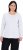 Ulla Popken Basic Round Neck Long Sleeve Slim Fit Cotton Tee Snow White - Sijonai - 