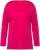 Ulla Popken Basic Round Neck Long Sleeve Slim Fit Cotton Tee Magenta Pink - Marškinėliai - 