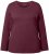 Ulla Popken Basic Round Neck Long Sleeve Slim Fit Cotton Tee Dark Berry - Marškinėliai - 