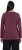 Ulla Popken Basic Round Neck Long Sleeve Slim Fit Cotton Tee Dark Berry - Marškinėliai - 