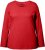Ulla Popken Basic Round Neck Long Sleeve Slim Fit Cotton Tee Salsa Red - Marškinėliai - 