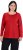 Ulla Popken Basic Round Neck Long Sleeve Slim Fit Cotton Tee Salsa Red - Marškinėliai - 