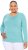 Ulla Popken Basic Round Neck Long Sleeve Slim Fit Cotton Tee Mint - Marškinėliai - 