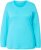 Ulla Popken Basic Round Neck Long Sleeve Slim Fit Cotton Tee Deep Aqua - Marškinėliai - 