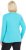 Ulla Popken Basic Round Neck Long Sleeve Slim Fit Cotton Tee Deep Aqua - Marškinėliai - 