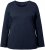 Ulla Popken Basic Round Neck Long Sleeve Slim Fit Cotton Tee Navy Blue - Marškinėliai - 
