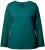 Ulla Popken Basic Round Neck Long Sleeve Slim Fit Cotton Tee Teal Green - Marškinėliai - 
