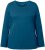 Ulla Popken Basic Round Neck Long Sleeve Slim Fit Cotton Tee Cerulean - Marškinėliai - 