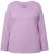 Ulla Popken Basic Round Neck Long Sleeve Slim Fit Cotton Tee Lavender - Marškinėliai - 