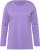 Ulla Popken Basic Round Neck Long Sleeve Slim Fit Cotton Tee Pale Lilac - Marškinėliai - 