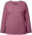 Ulla Popken Basic Round Neck Long Sleeve Slim Fit Cotton Tee Dark Rose - Marškinėliai - 