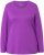 Ulla Popken Basic Round Neck Long Sleeve Slim Fit Cotton Tee Purple - Marškinėliai - 