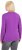 Ulla Popken Basic Round Neck Long Sleeve Slim Fit Cotton Tee Purple - Marškinėliai - 