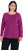 Ulla Popken Basic Round Neck Long Sleeve Slim Fit Cotton Tee Berry - Marškinėliai - 