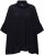 Ulla Popken Sparkling Draped Collared Tee Navy Blue - Spausdinti marškinėliai moterims - 